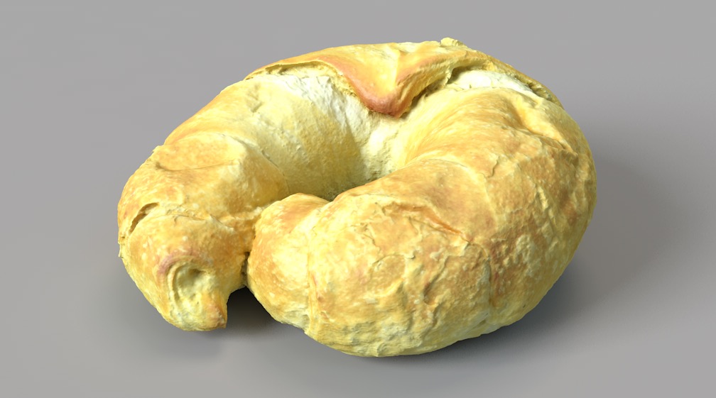 羊角面包 牛角包 面包C4D模型 Croissant 3d model