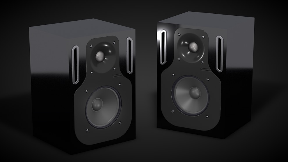 音频扬声器 音响 音箱C4D模型 Audio Speaker