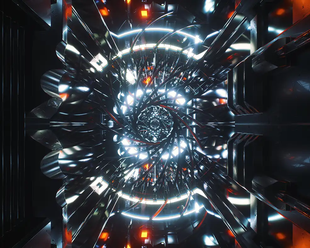 C4D实用工程第582季：发光金属隧道穿梭动画C4D工程 C4D Project[Cinema4D - Octane]