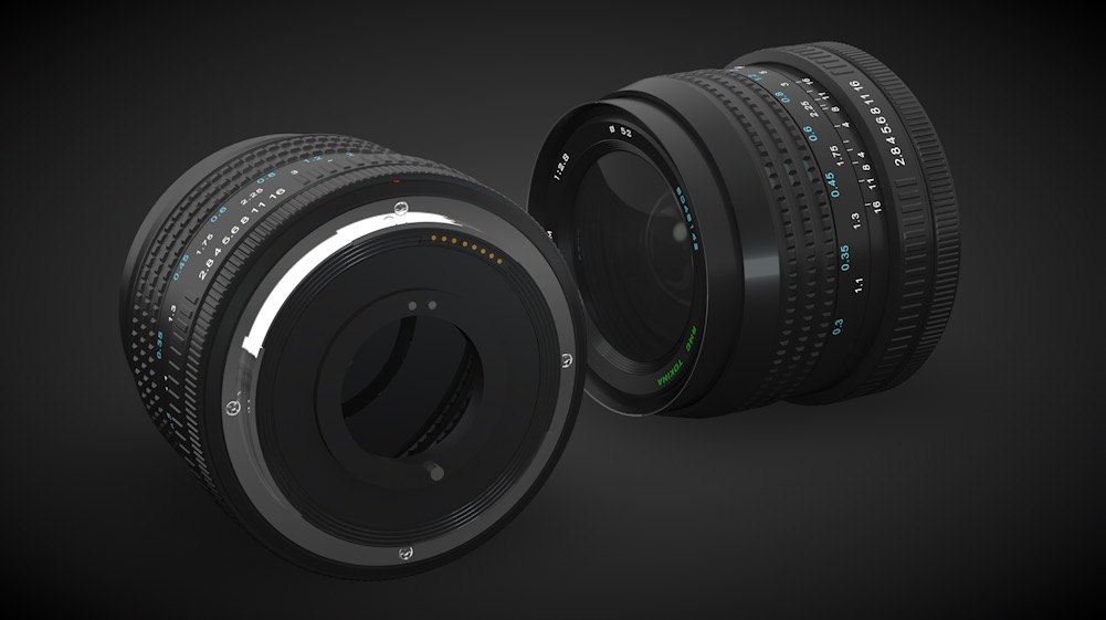 图丽专业相机镜头C4D模型 Lens 28mm Tokina