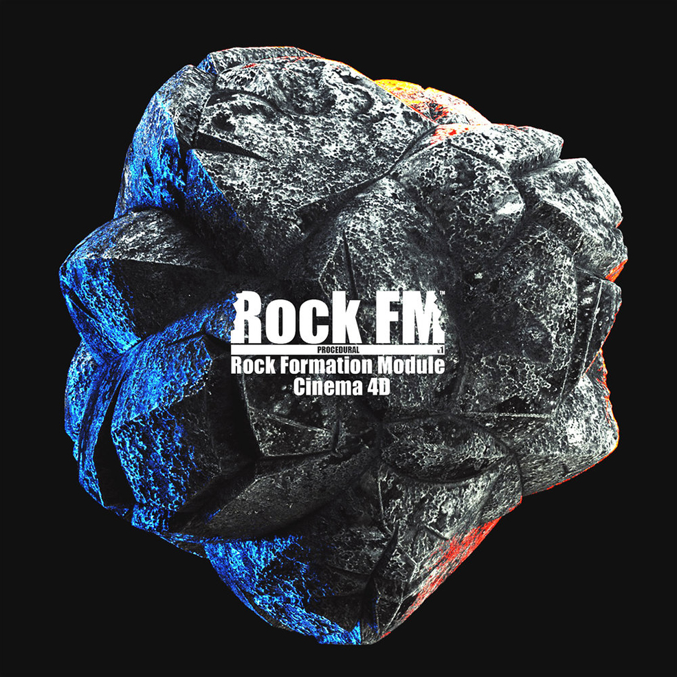 C4D石头预设3D模型 TFMSTYLE – Rock FM For Cinema 4D (lib4d+OBJ) - C4D之家 - Rock FM - Cover.jpg