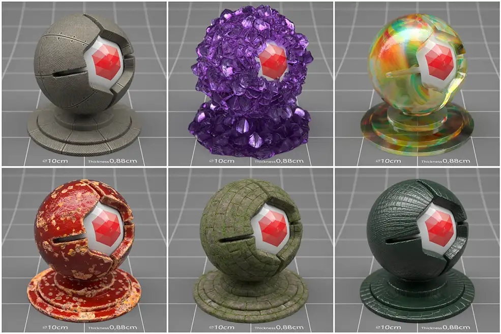 6个C4D Redshift材质预设 C4D Redshift Material Texture Sampler Pack 2 - C4D之家 - Free-C4D-Redshift-Material-Texture-Sampler-Pack-2.jpg