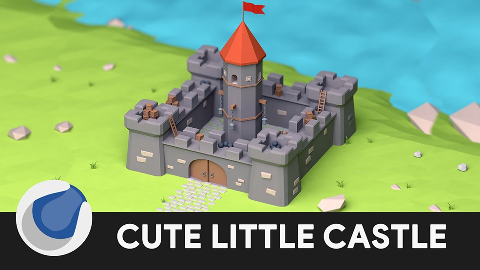 C4D卡通城堡建模视频教程 Cinema 4D Adorable Castle Modeling Tutorial