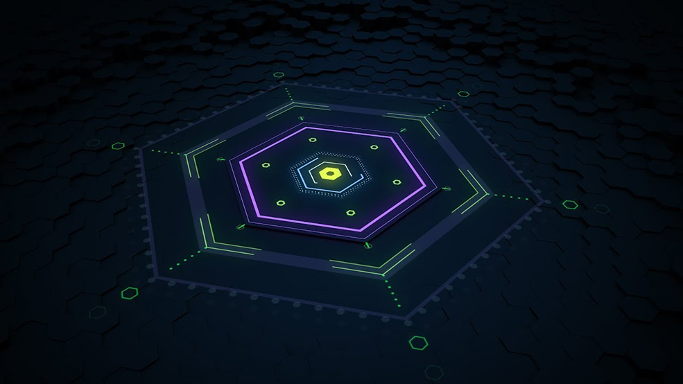C4D+AE制作六边形图案动画效果 3D motion graphics hexagon floor animation