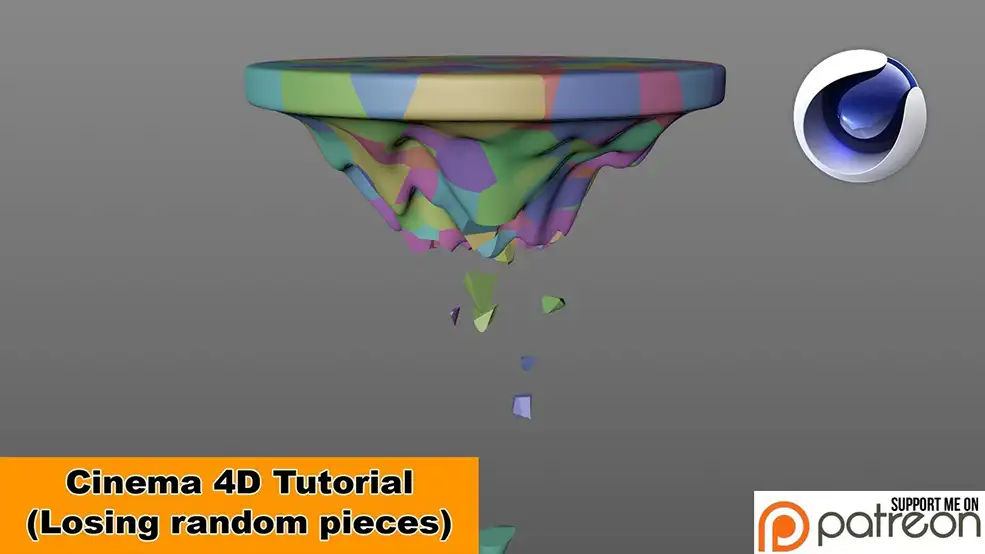C4D R19小岛碎片掉落教程 Island loses pieces (Cinema 4D Tutorial)