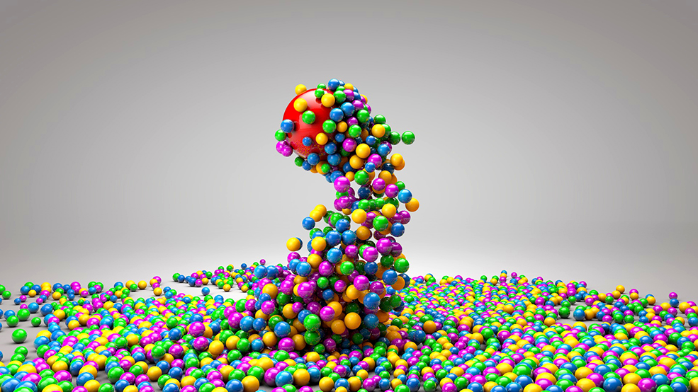 C4D音乐圆球动画 圆球吸附跟踪动画工程文件