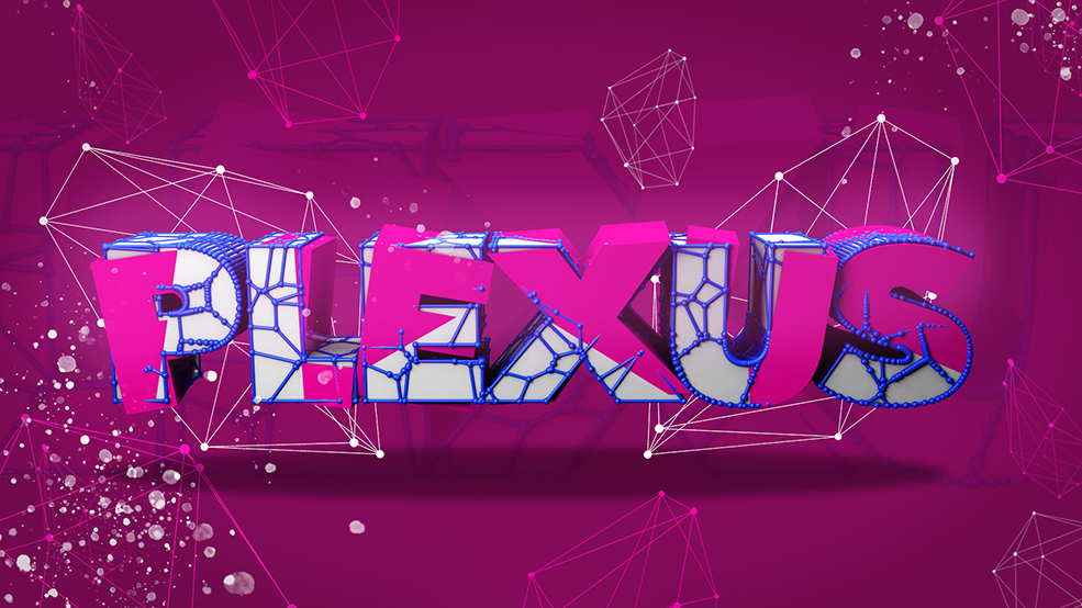 C4D+PS文字连线工程文件 Plexus Text Effect