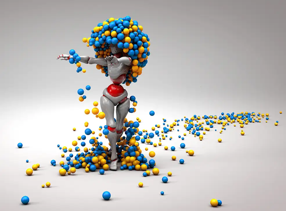 C4D跳舞的卡通人物 圆球吸附跟踪人物动画 Dancing Chacacter c4d