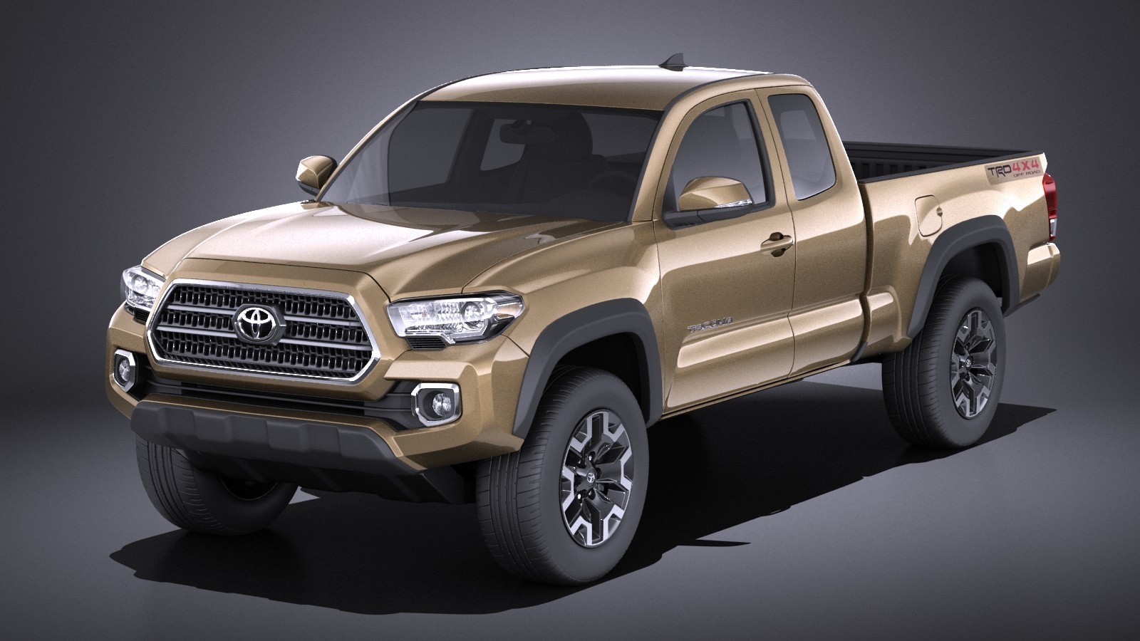 丰田越野皮卡车C4D模型 Toyota Tacoma TRD Off-Road 2016
