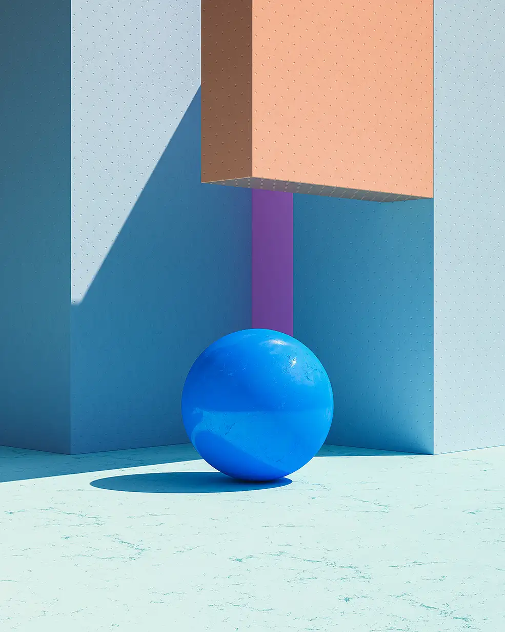 C4D实用工程第639季：墙角圆球C4D工程 C4D Project[Cinema4D - Octane]