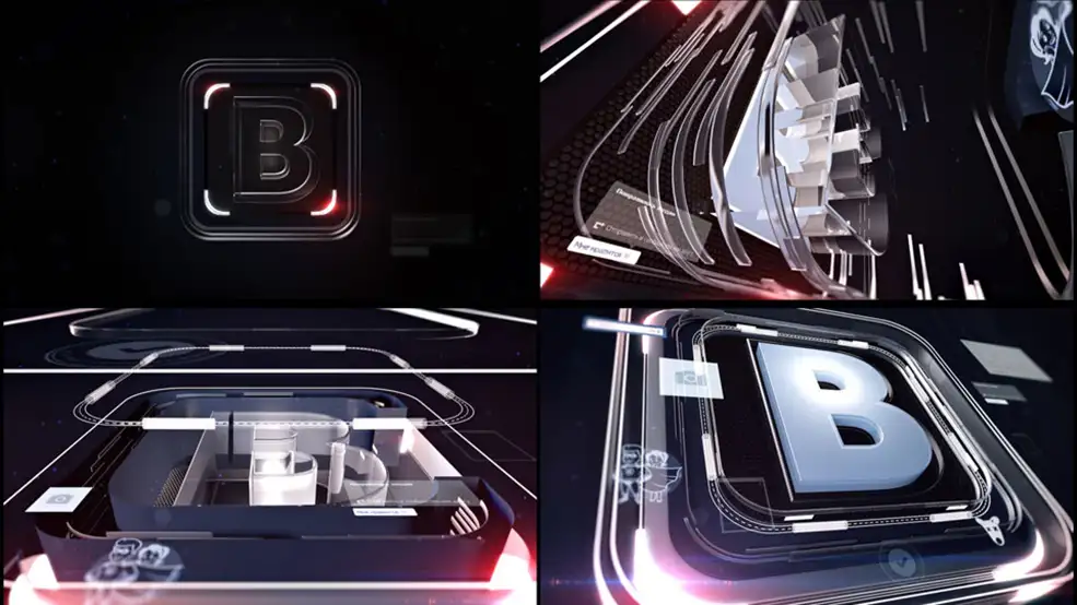 C4D片头文字 玻璃字母B工程文件