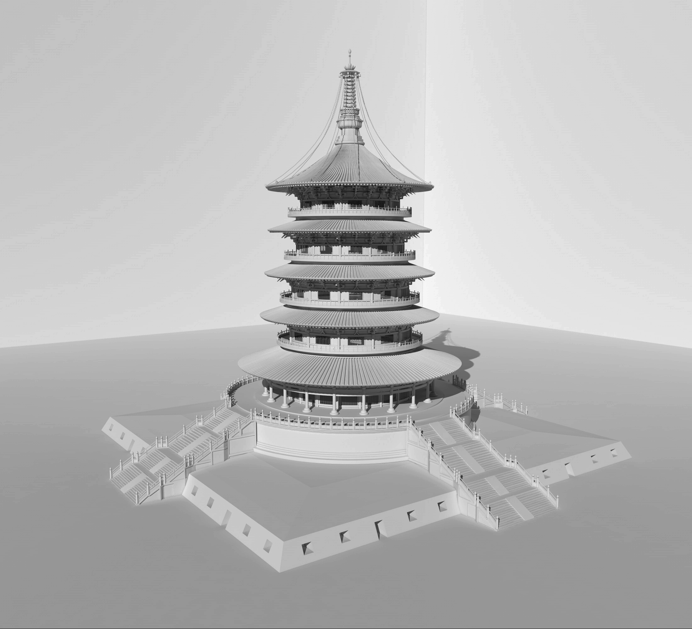 天堂塔建模渲染 - C4D之家 - 天堂模型1.jpg