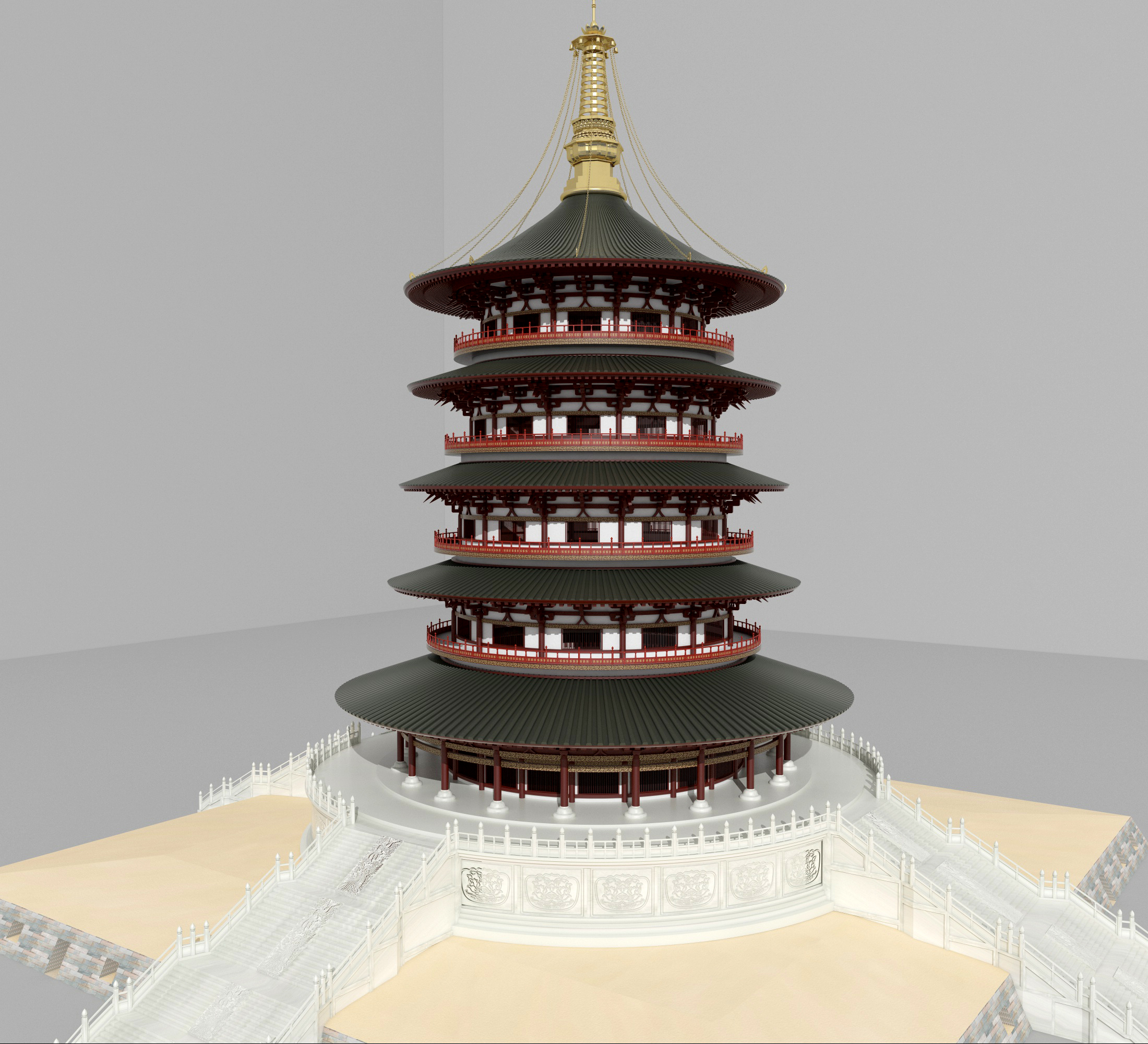 天堂塔建模渲染 - C4D之家 - 天堂模型2.jpg