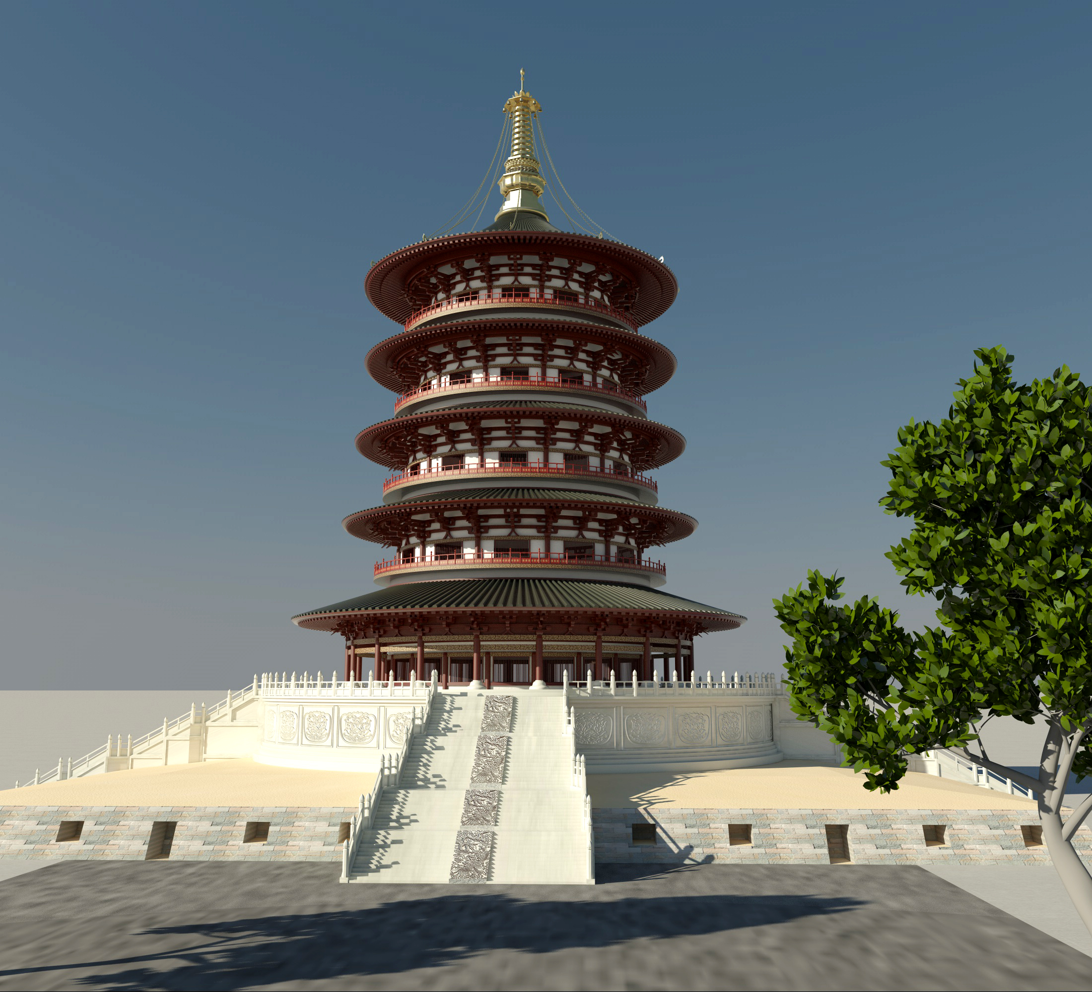 天堂塔建模渲染 - C4D之家 - 天堂模型6.jpg