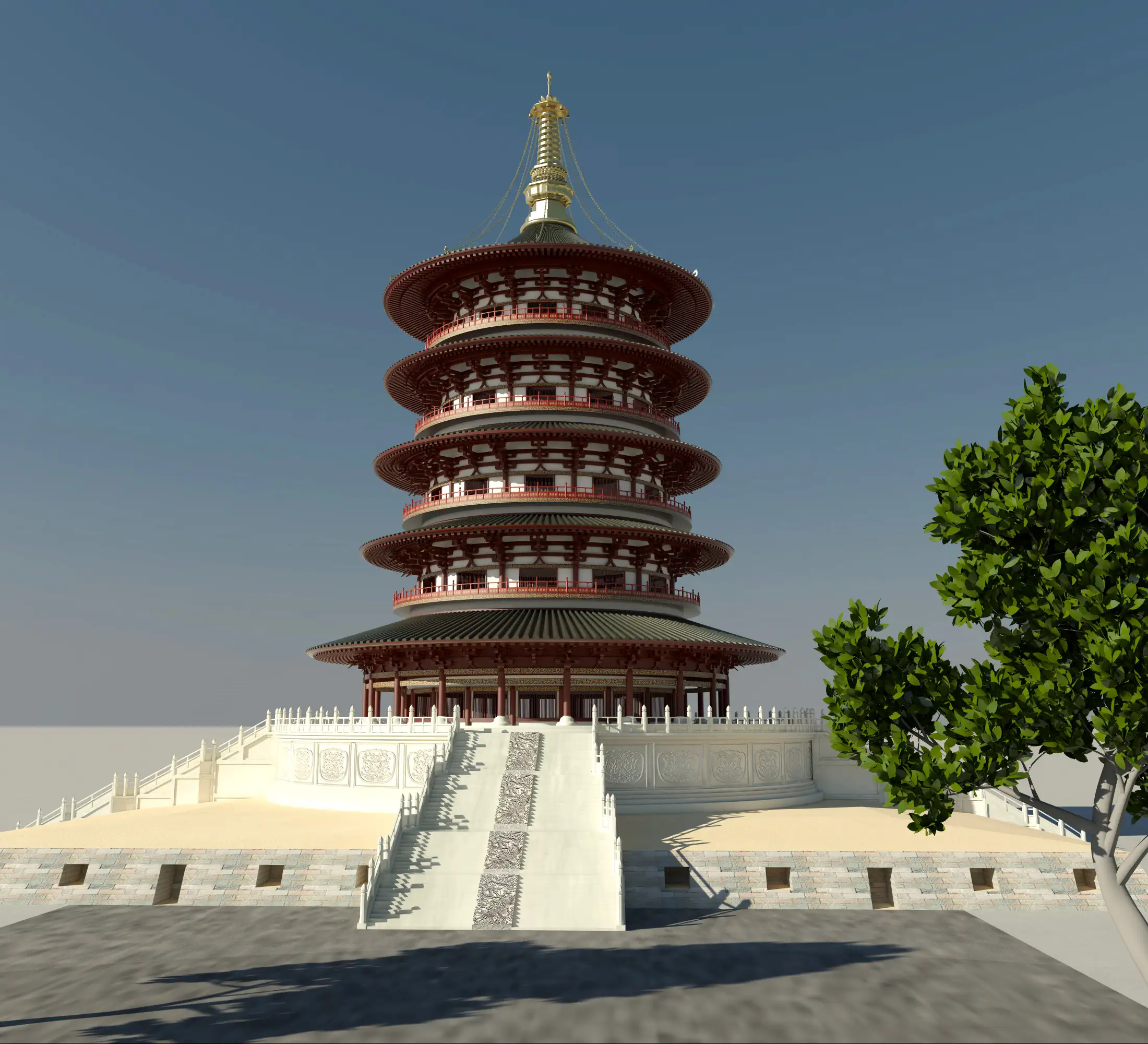 天堂塔建模渲染 - C4D之家 - 天堂模型6.jpg