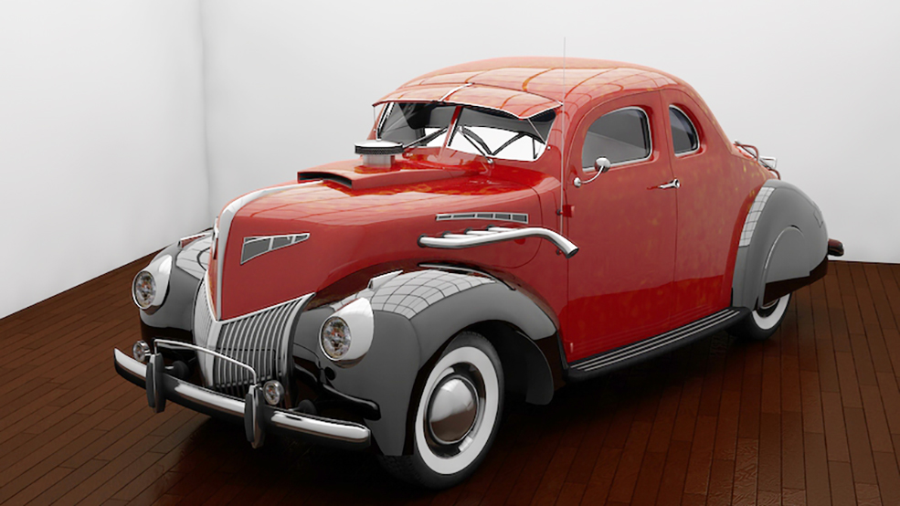福特老爷车C4D模型 1939 Ford Coube c4d