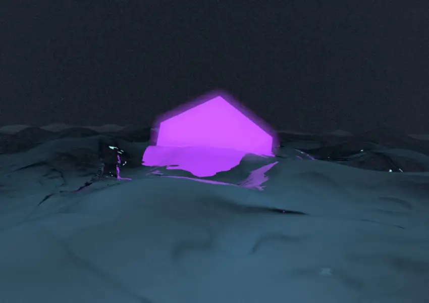 水面上浮动的发光物体C4D工程文件