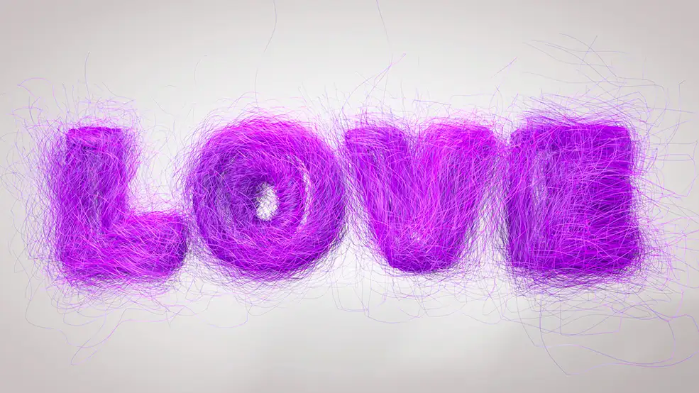 C4D毛发缠绕文字工程 Hair Object on Text - C4D之家 - Love的副本.jpg