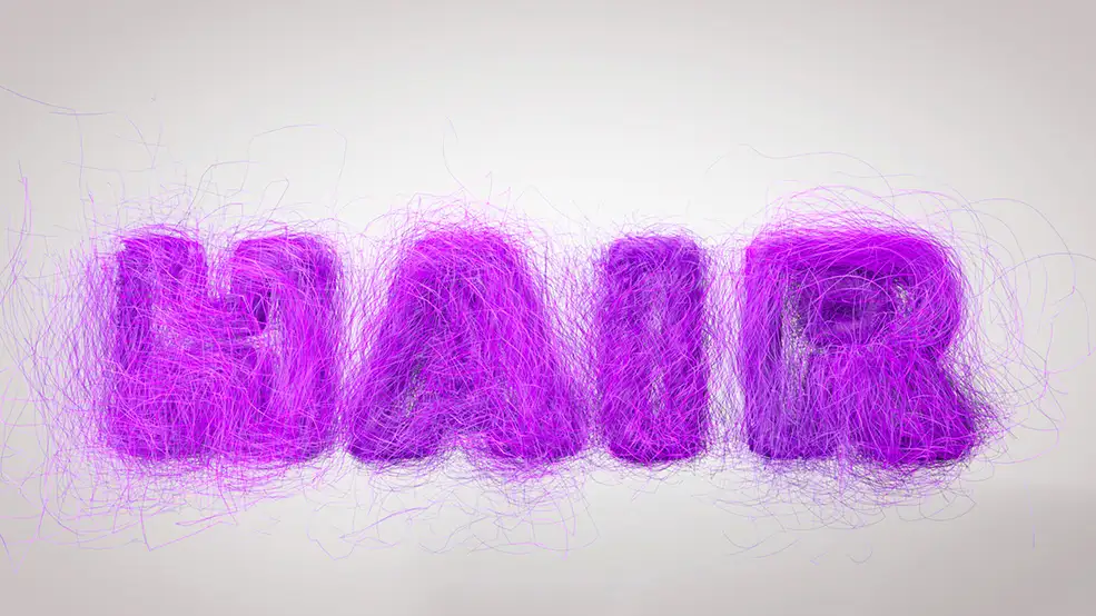 C4D毛发缠绕文字工程 Hair Object on Text