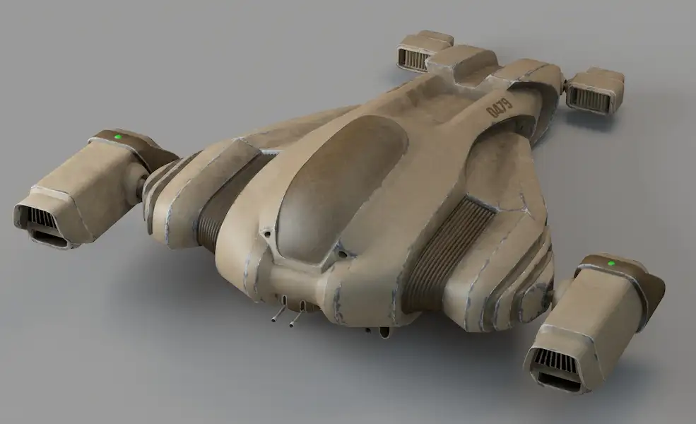 科幻飞行器C4D模型 Aircraft The Mercator