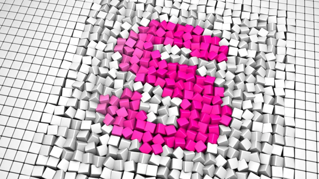 C4D翻转移动的立方体动画文字工程 cube text animation