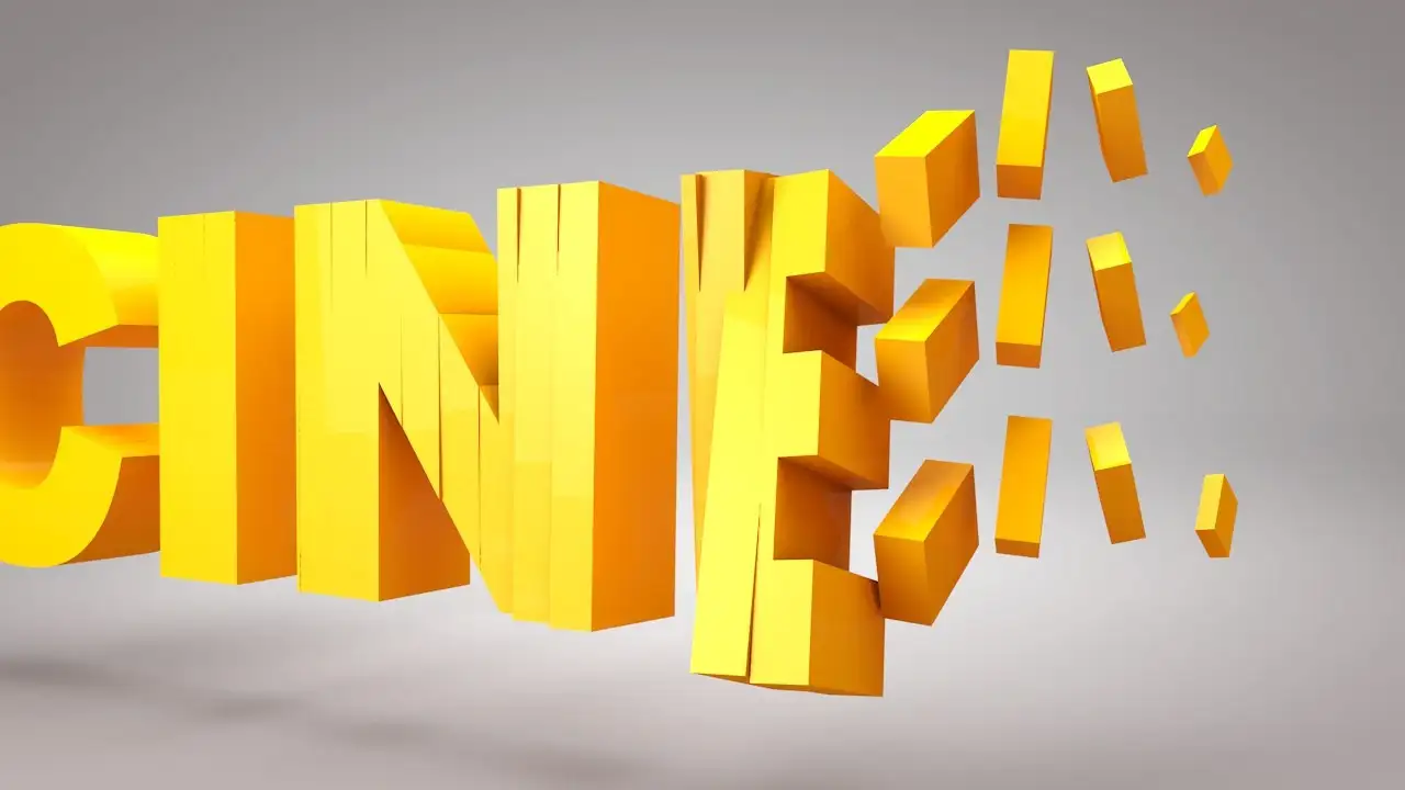 C4D标题文字碎片化生长动画工程