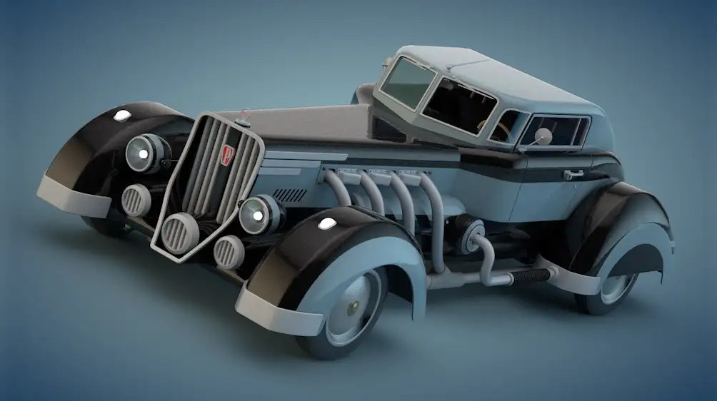 复古老爷车C4D模型 Car Boss