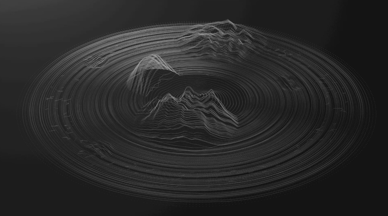 C4D扩散的波纹线动画工程 Wires Explosion