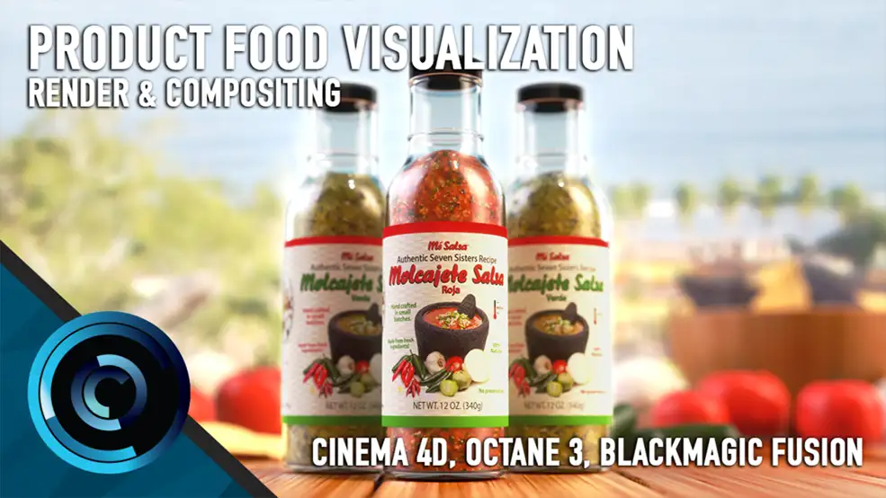 果酱产品包装C4D渲染模型 Food Vizualization Octane