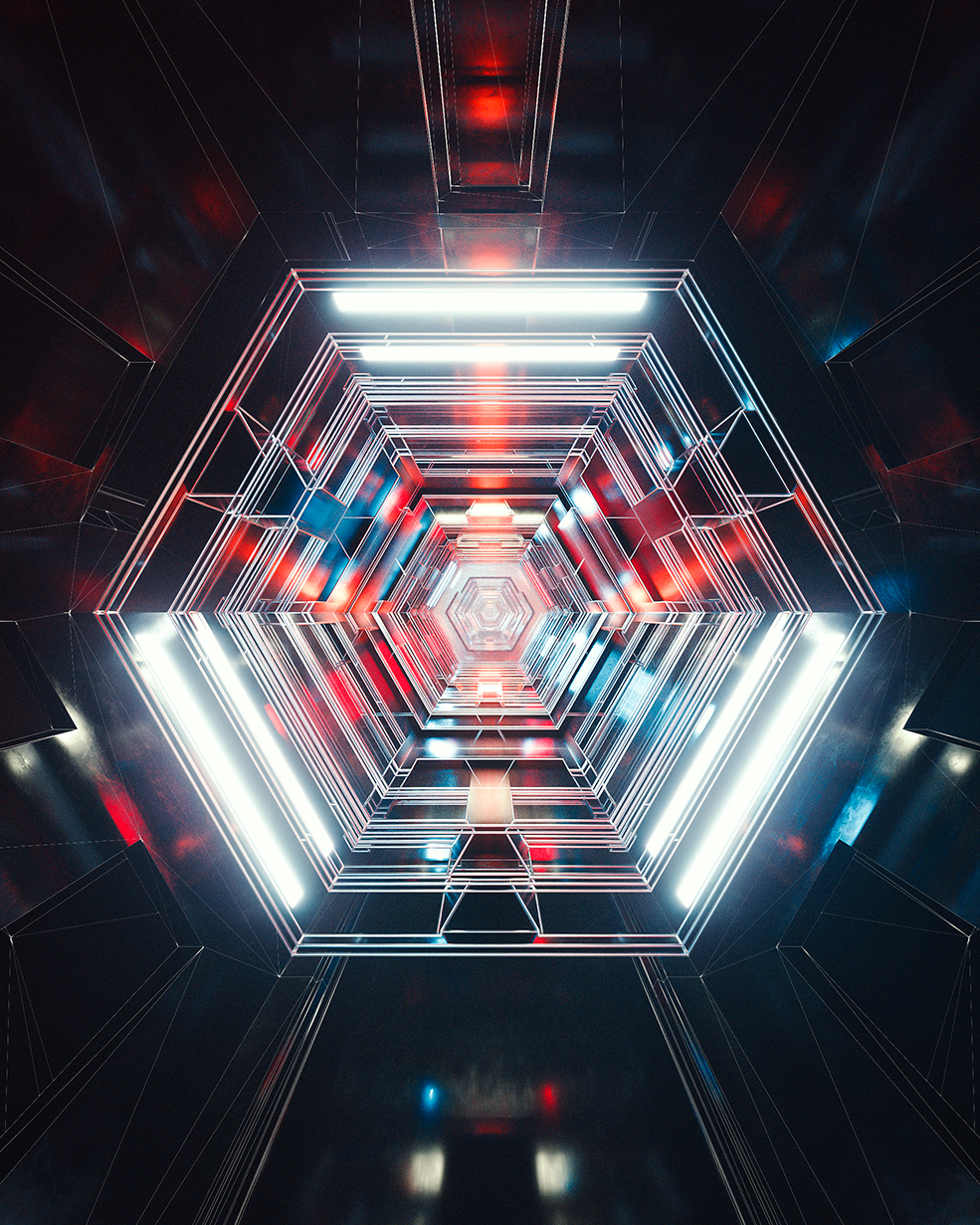 C4D实用工程第687季：六边形光线网格隧道动画C4D工程 C4D Project[Cinema4D - Octane] - C4D之家 - [14-05-18]---Dharm.jpg