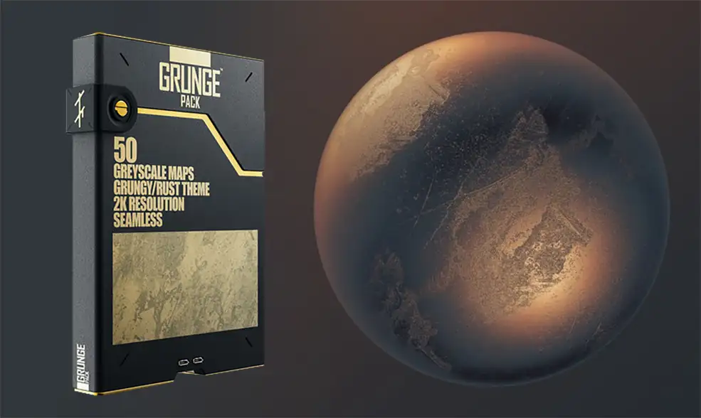 50幅污迹2K贴图材质合集 Grunge Pack