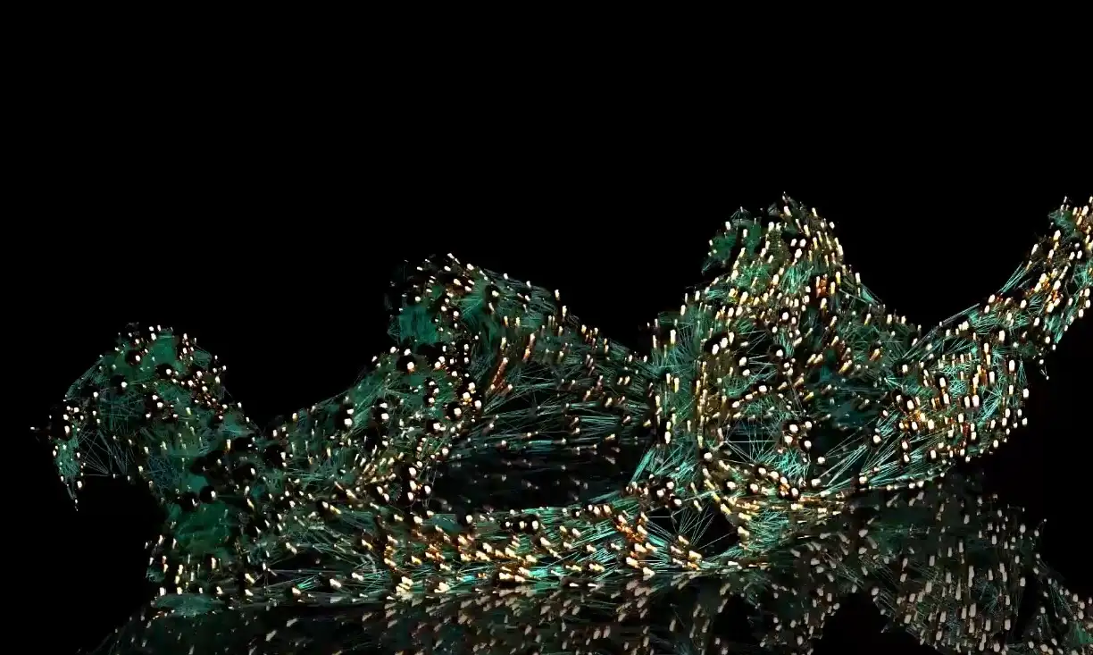 C4D+XParticles+Redshift粒子丛连线生长动画工程