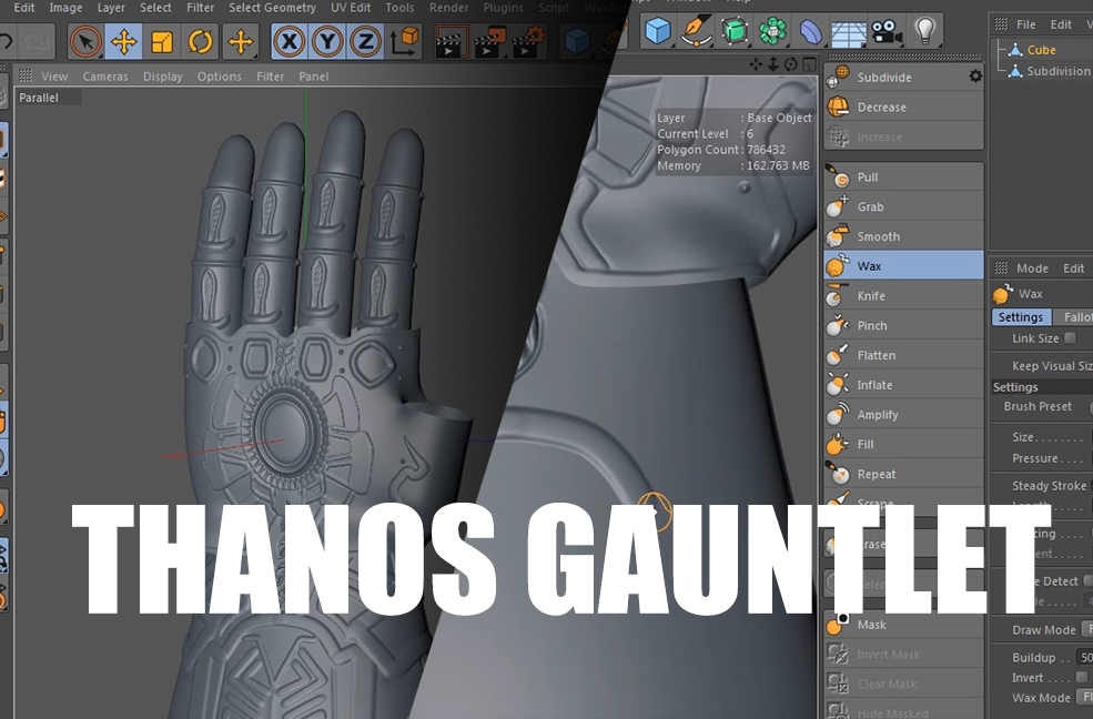 C4D机械手雕刻建模教程（含工程文件）THANOS GAUNTLET MODELING TUTORIAL - C4D之家 - g3.jpg