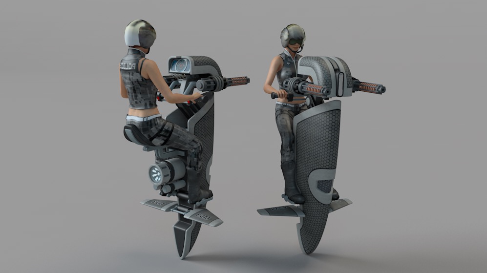 C4D科幻飞行器模型 Mosquito Flyer