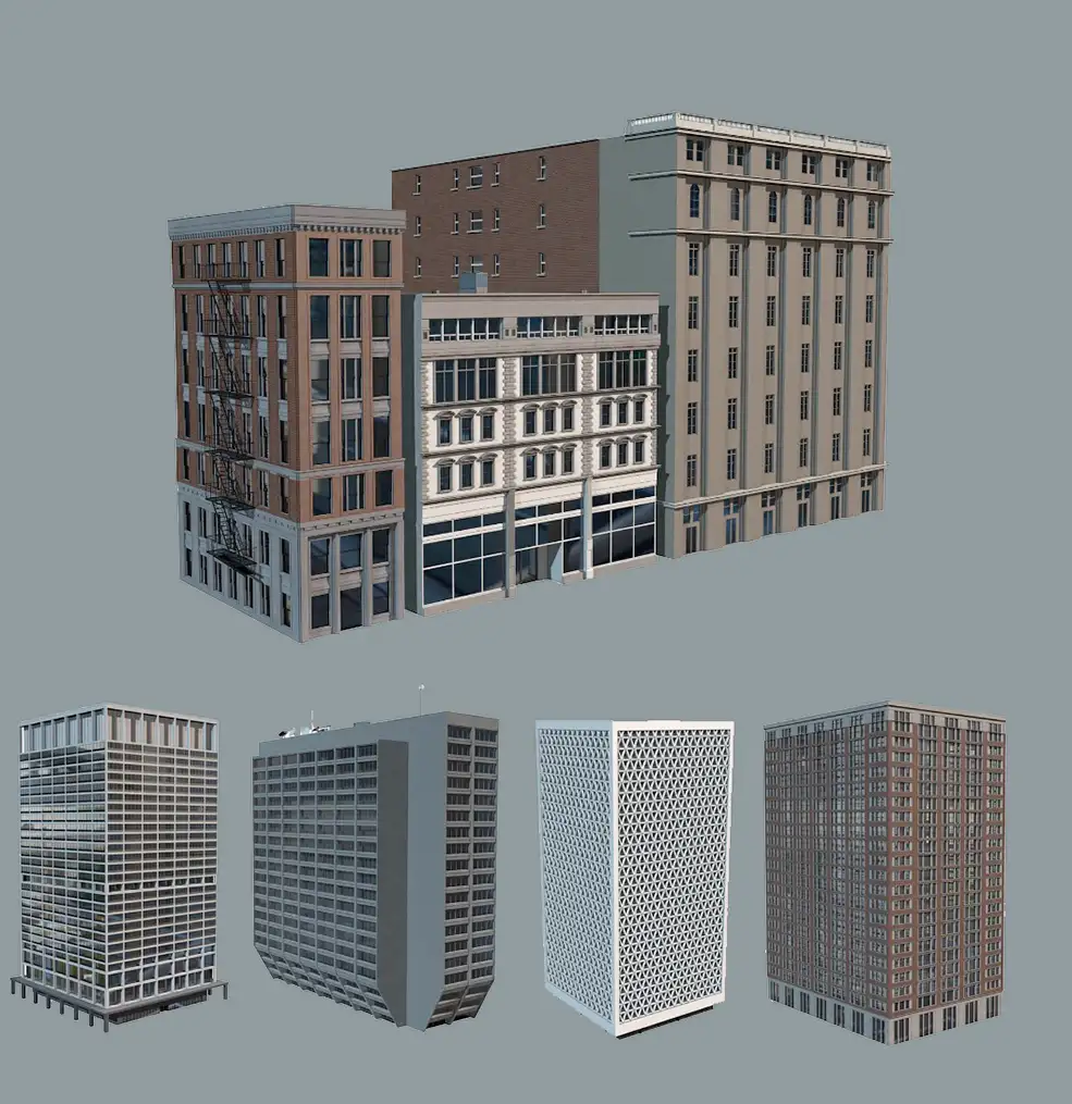 C4D城市建筑楼房模型预设 The Pixel Lab – Cinema 4D Building Kit - C4D之家 - 屏幕快照-2018-06-03-10.55.38.jpg
