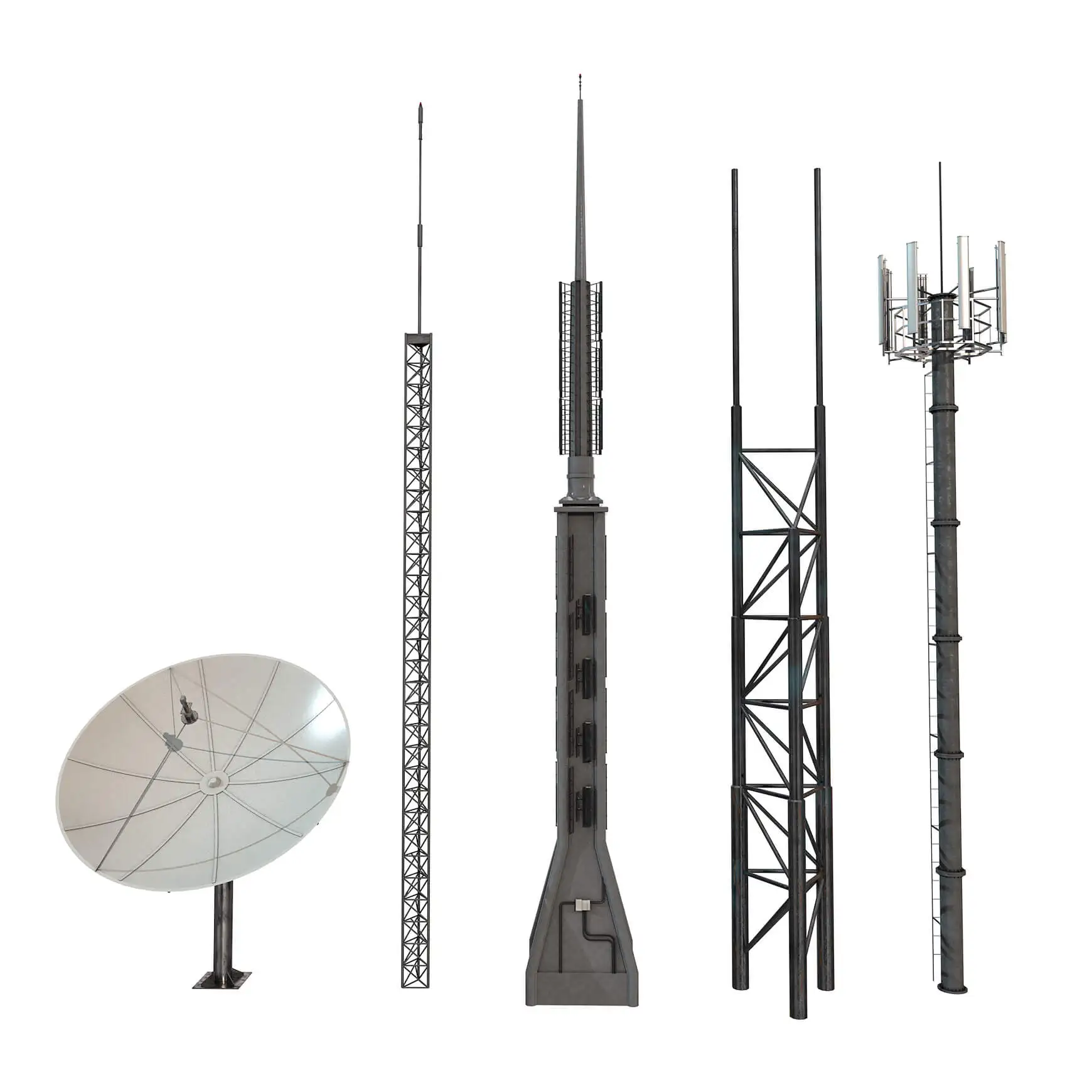C4D城市建筑楼房模型预设 The Pixel Lab – Cinema 4D Building Kit - C4D之家 - Antennas.jpg