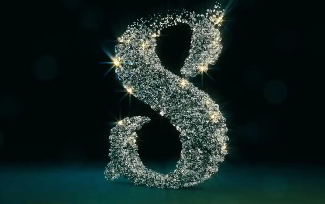 C4D+AE制作闪耀钻石文字生长动画教程 Gilters shine Diamond Text