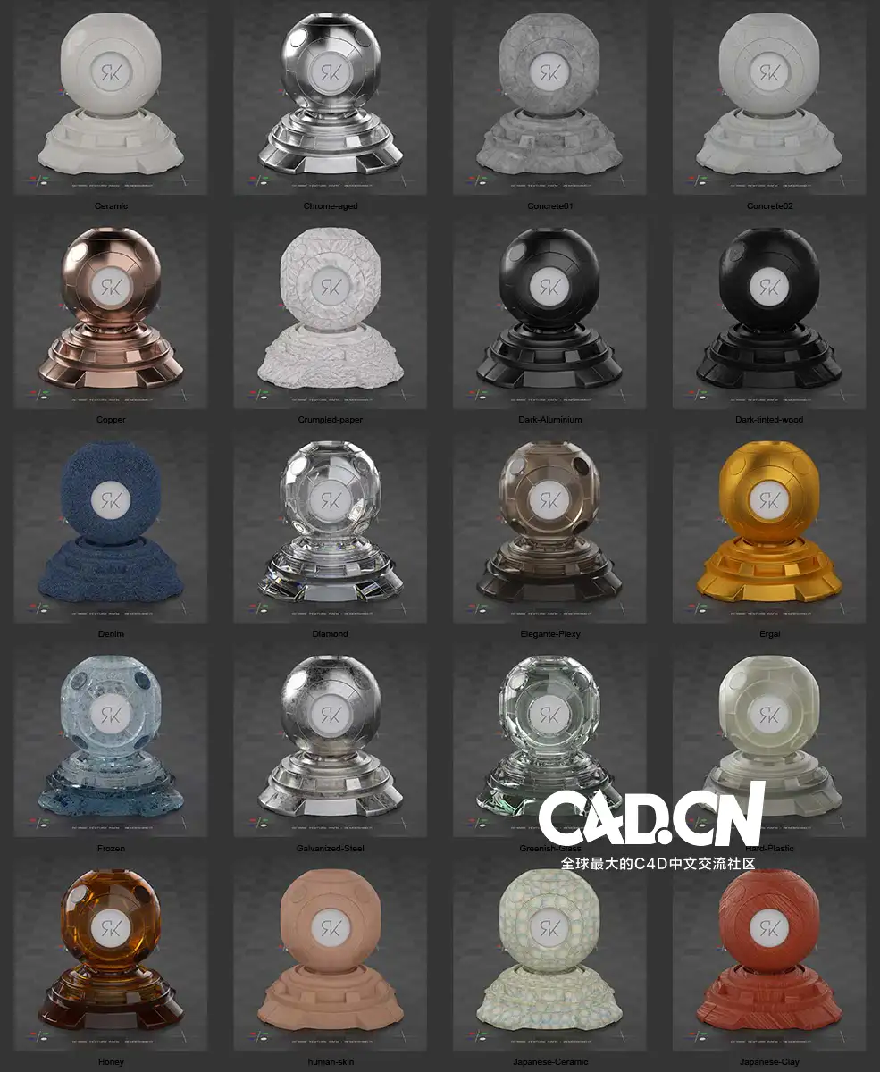 100多个C4D Octane材质预设合集 Octane Texture Pack Pro - C4D之家 - 未命名-2.jpg