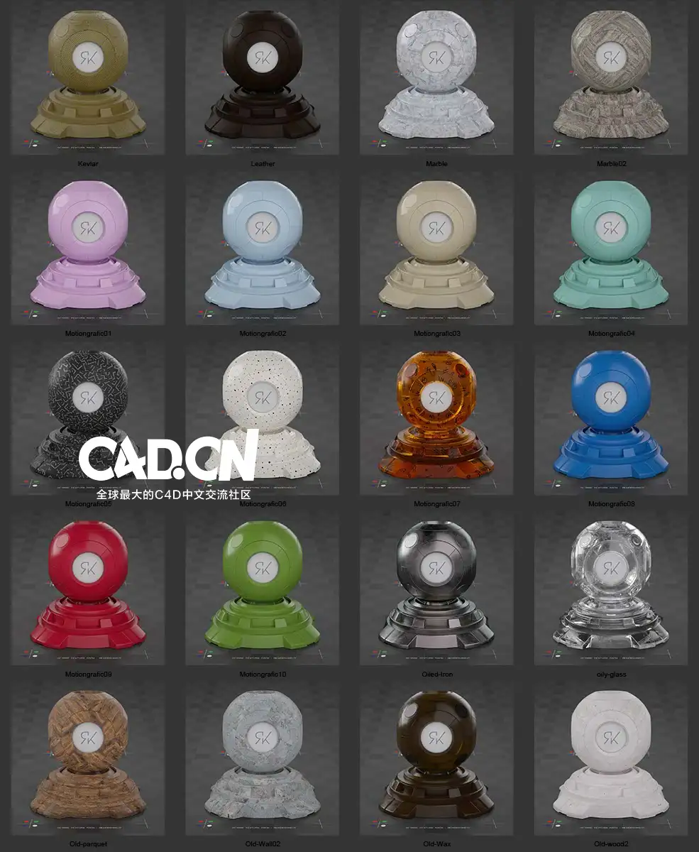 100多个C4D Octane材质预设合集 Octane Texture Pack Pro - C4D之家 - 未命名-3.jpg