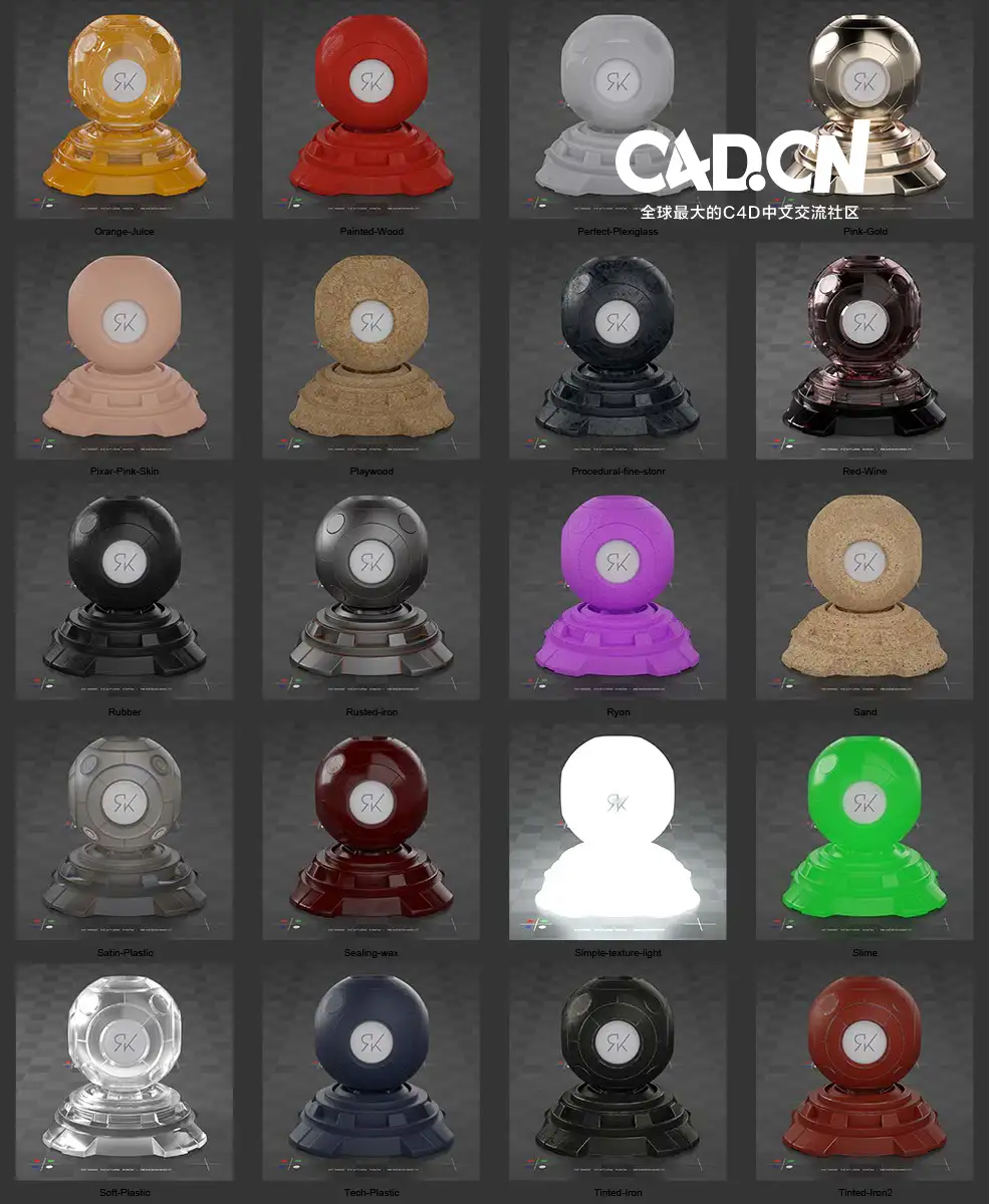 100多个C4D Octane材质预设合集 Octane Texture Pack Pro - C4D之家 - 未命名-4.jpg