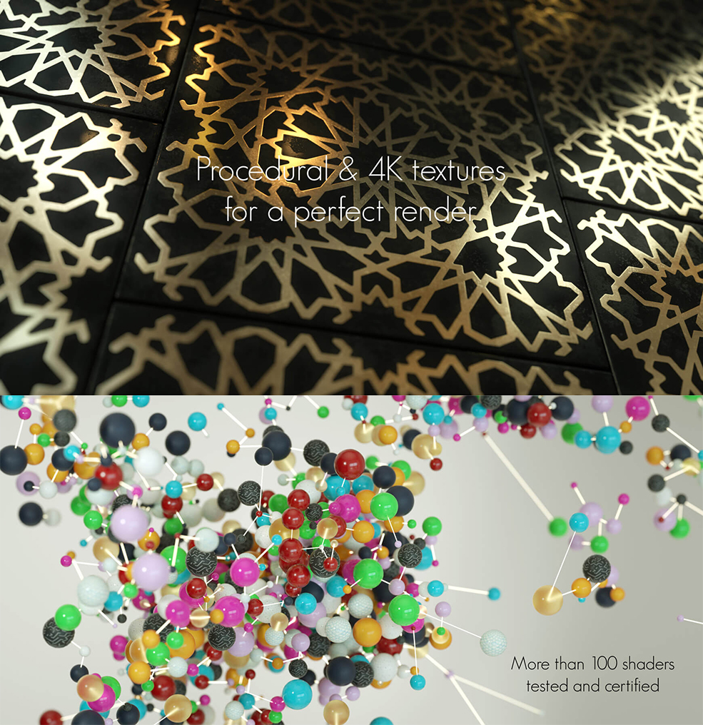 100多个C4D Octane材质预设合集 Octane Texture Pack Pro