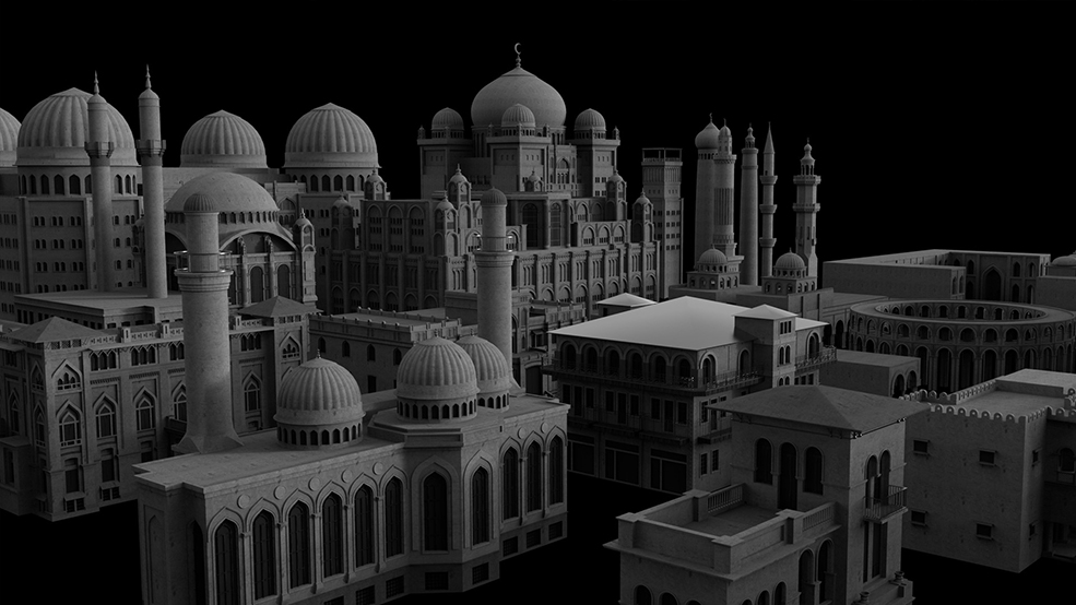 中东地区楼房建筑场景3D模型 Kitbash3D – MIDDLE EAST (Maya/FBX/OBJ) - C4D之家 - 2.jpg