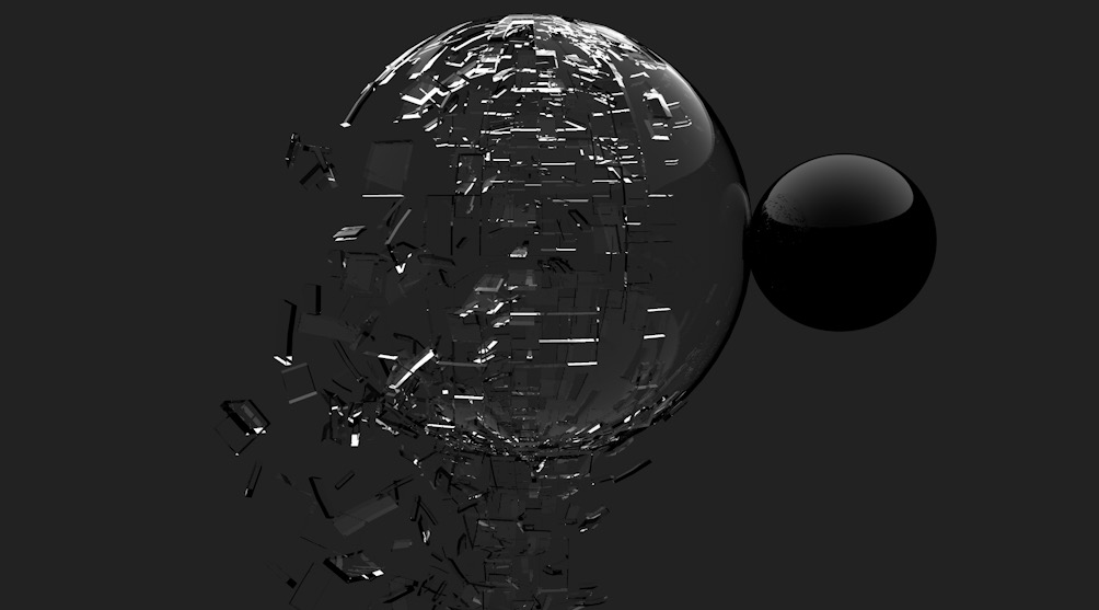 C4D玻璃圆球破碎动画工程