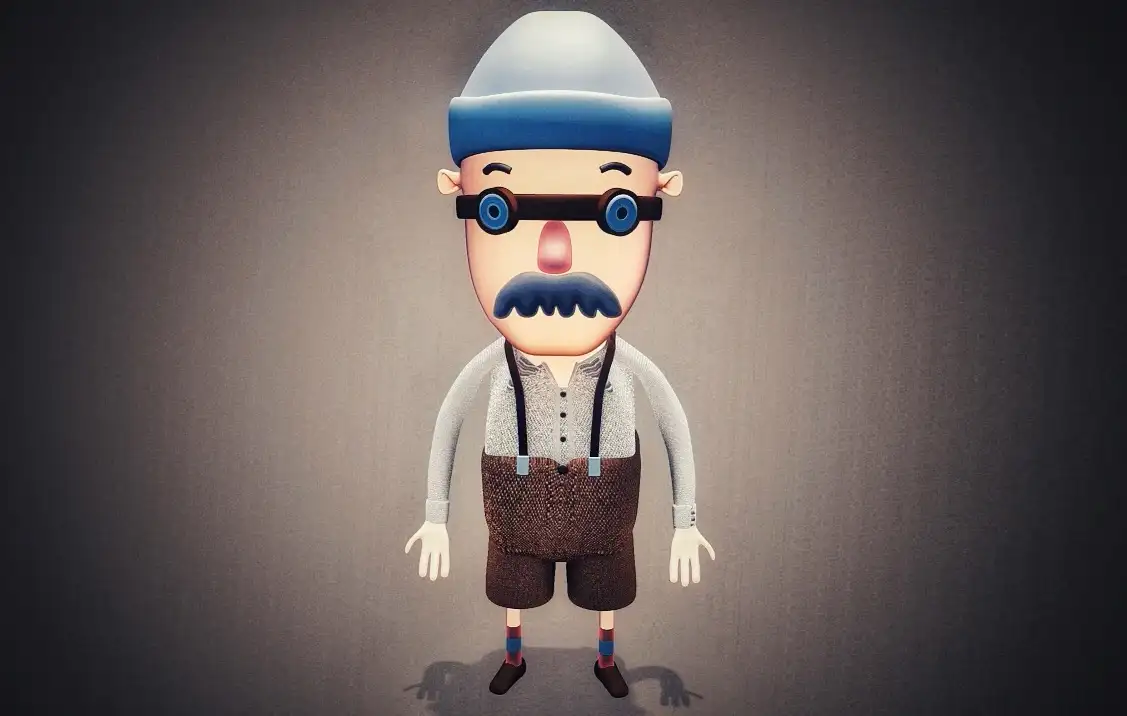 C4D卡通老爷爷建模视频教程 Toon Simple Character Modeling Cinema 4D Tutorial