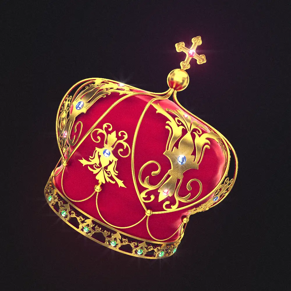C4D金色皇冠模型 Golden Crown Redshift