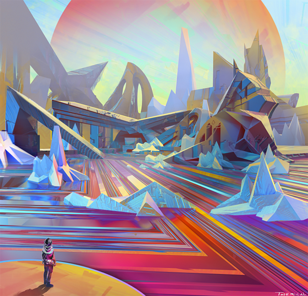 C4D Octane Renderer低面创意场景 crystal Section