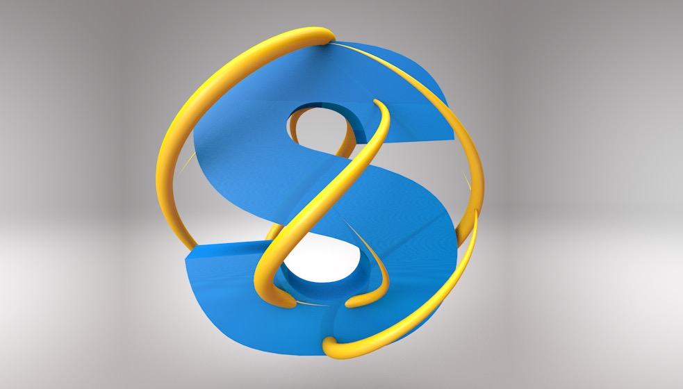 C4D样条穿插文字运动图形动画工程文件 Spline Text Animation