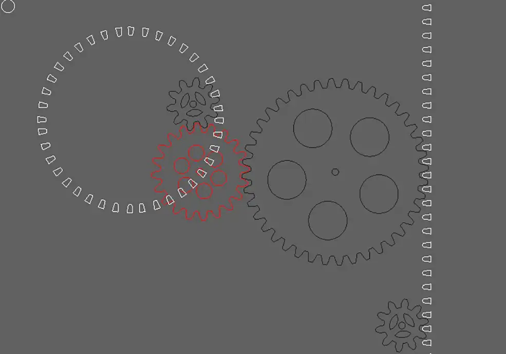 C4D齿轮样条形态 EJEMPLO MECANISMOS