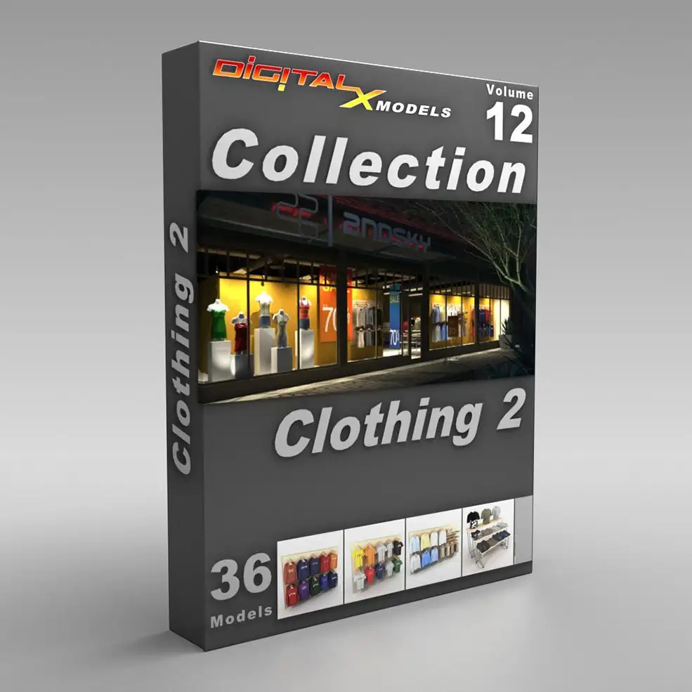 36款服装店衣服和广告牌3D模型 3D Model Collection – Volume 12: CLOTHING 2