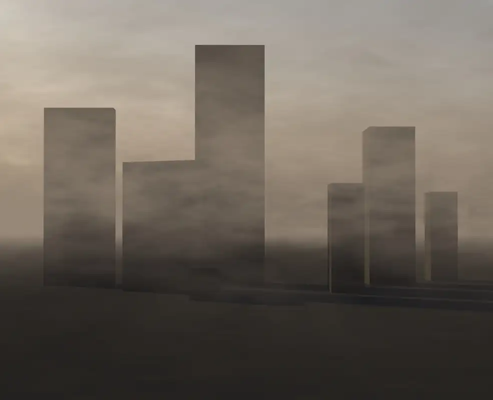 C4D烟雾城市创意工程文件 fog city project
